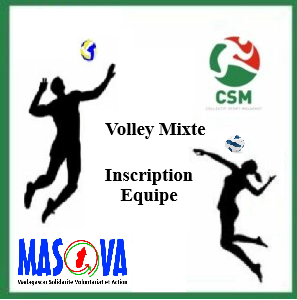 Tournoi Solidarité - Inscription Equipe Volley-ball Mixte